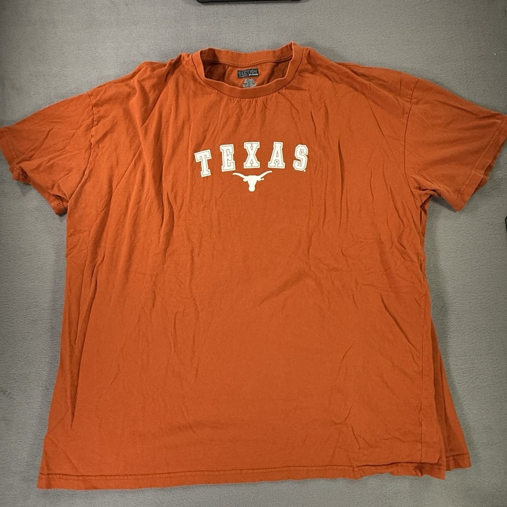 Texas Longhorns Shirt Mens 6XL NCAA Football Athletic SS T Shirt Football